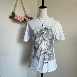 White Aztec Print Graphic Design size M